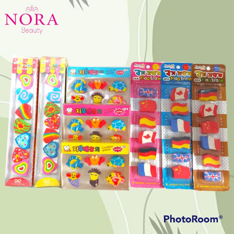 

[NB] Penghapus Fancy Set (Animal, Love, Bendera)