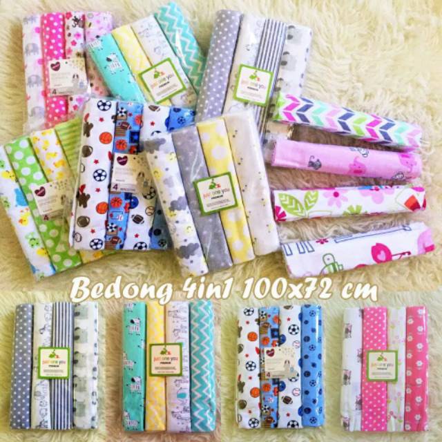 Kain Bedong Flanel Just To You 4 in 1/ kain Flanel Kolaco
