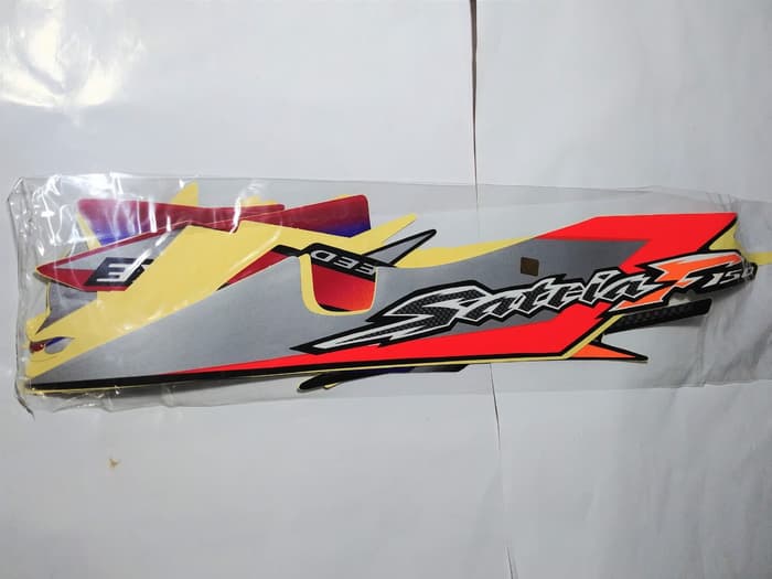 Striping & Stiker Bodi Satria Fu Thailand 2005 Hitam Merah