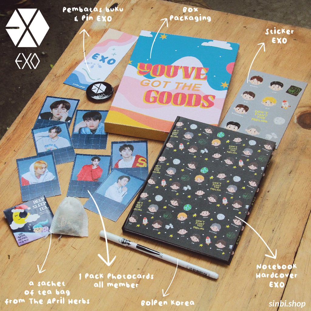 Hampers Exo Notebook | Giftbox Kpop | Hampers Kpopers | Gift  Souvenir Hadiah Kado Ulang Tahun Wisud