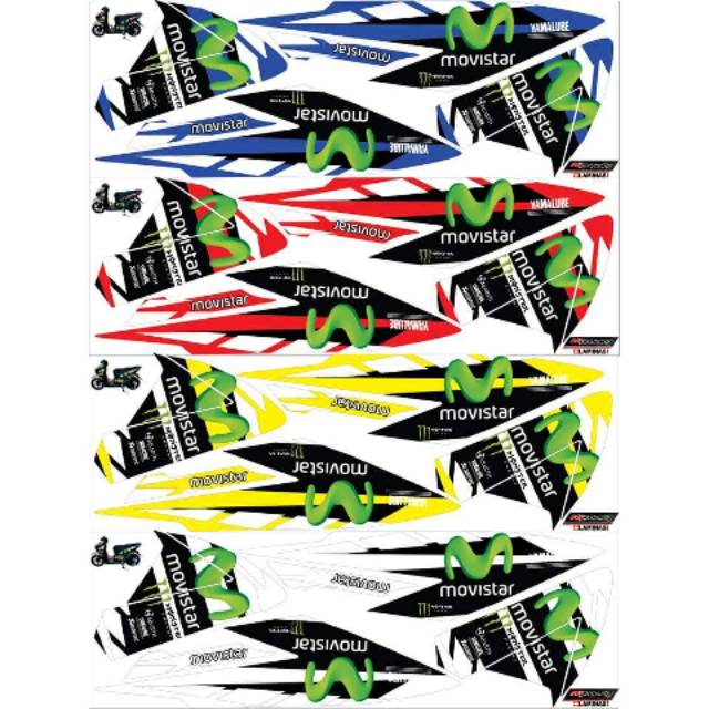Striping lis sticker variasi yamaha mio soul GT 125 "movistar"
