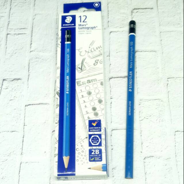 

Pensil 2B Staedtler Mars Lumograph isi 12 pcs