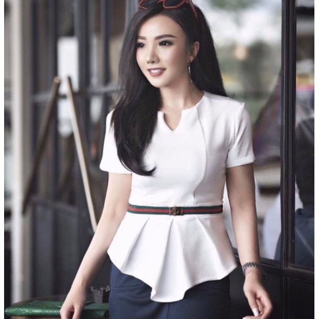 Blouse Wedges Scuba (4 Warna) Ada Real Pict !! Harga Termurah Kualitas Import!!