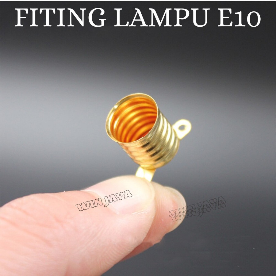 FITING LAMPU BOHLAM DOP E10 FITTING LAMPU PRAKTEK DRAT KUNINGAN