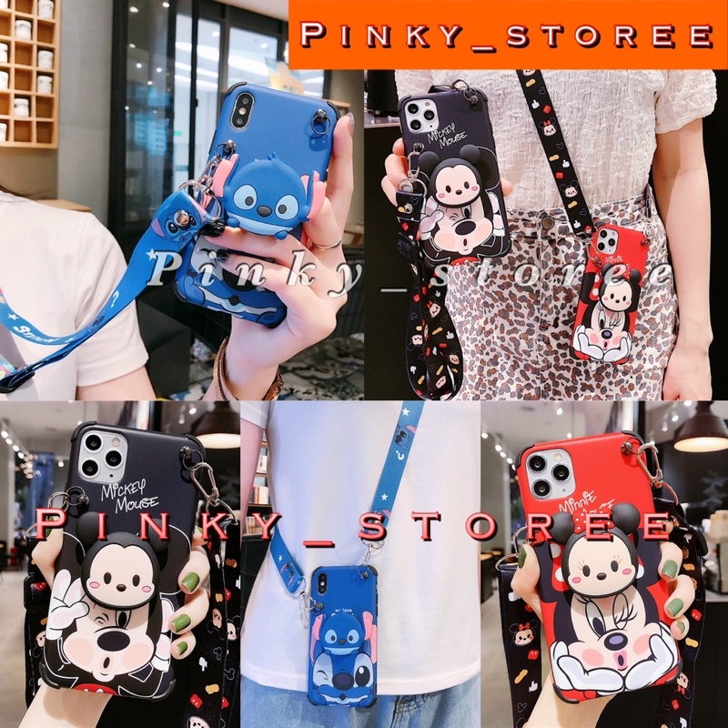 SOFT CASE XIAOMI REDMI NOTE 10S/ NOTE 10/NOTE 9/ NOTE 7/ NOTE 7PRO/ REDMI 8/ 8A/ 8A PRO/ POCO M3/ SOFT CASE KARAKTER DISNEYY PLUS GANTUNGAN TALI SLEMPANG + POP SOCKET / MOTIF DORAEMON HELLOKITTY KEROPPI MICKEY MINNIE STITCH / BISA COD