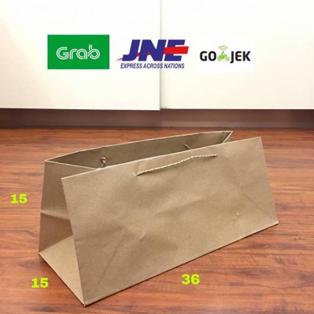 

paperbag brownies jumbo polos uk 36 x 15 x 15 tas kertas kraft