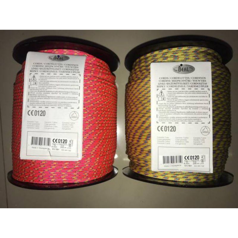 TENDAKI Beal Tali Prusik 3mm -  4mm - 5mm  Harga Per 1 Meter