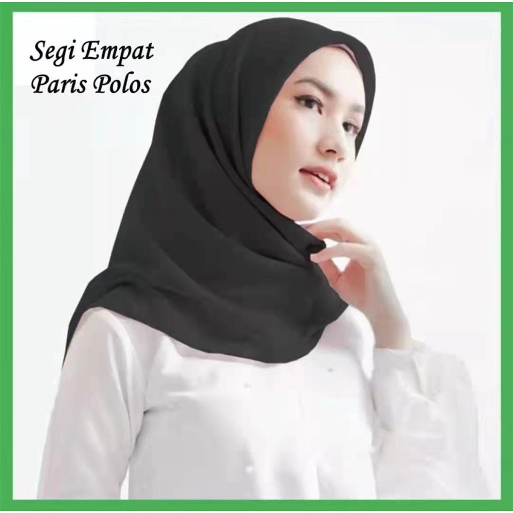 [TULALA SHOP]PROMO TERMURAH Hijab Segi Empat Paris Polos Premium/Kerudung/23 Warna