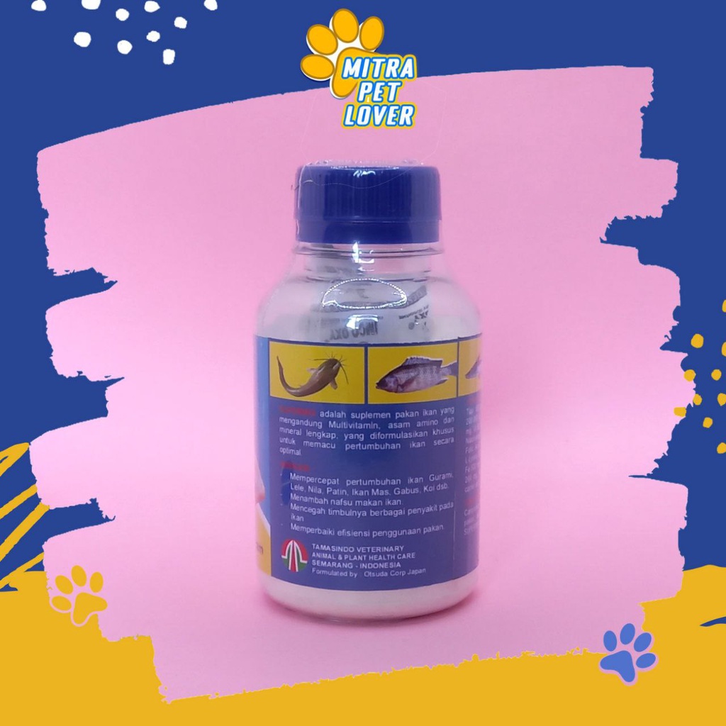 SUPLEMEN PERTUMBUHAN IKAN - SUPER MIX VITAMIN IKAN 150 GRAM ORIGINAL - SUPERMIX CAMPURAN PAKAN KOI GURAME NILA PATIN GABUS LELE - ASAM AMINO - MURAH - PET ANIMAL HEALTHCARE AND VETERINARY TAMASINDO OBAT KESEHATAN HEWAN BINATANG PELIHARAAN MITRAPETLOVER