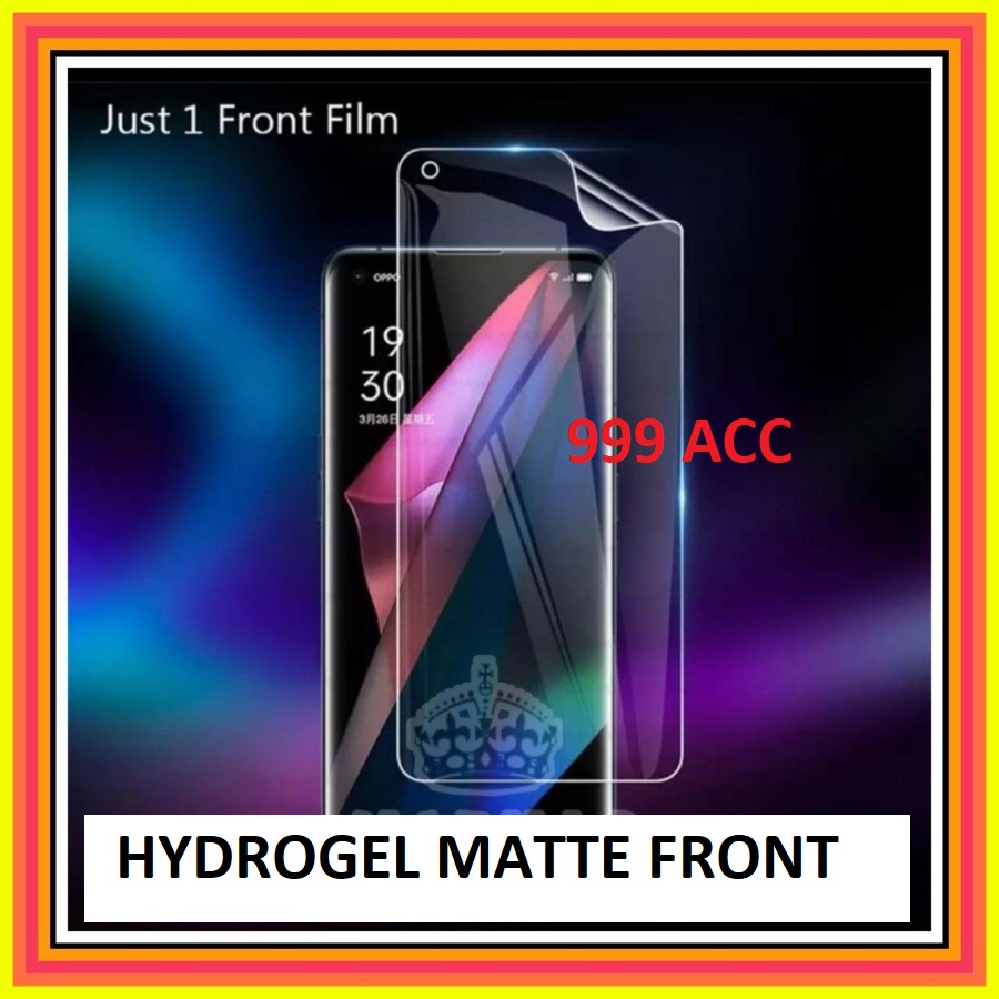 OPPO FIND X3 FIND X3 PRO FIND X2 FIND X2 PRO FIND X ANTI GORES HYDROGEL MATTE FRONT ANTI MINYAK DEPAN GLARE SCREEN GUARD PELINDUNG LAYAR