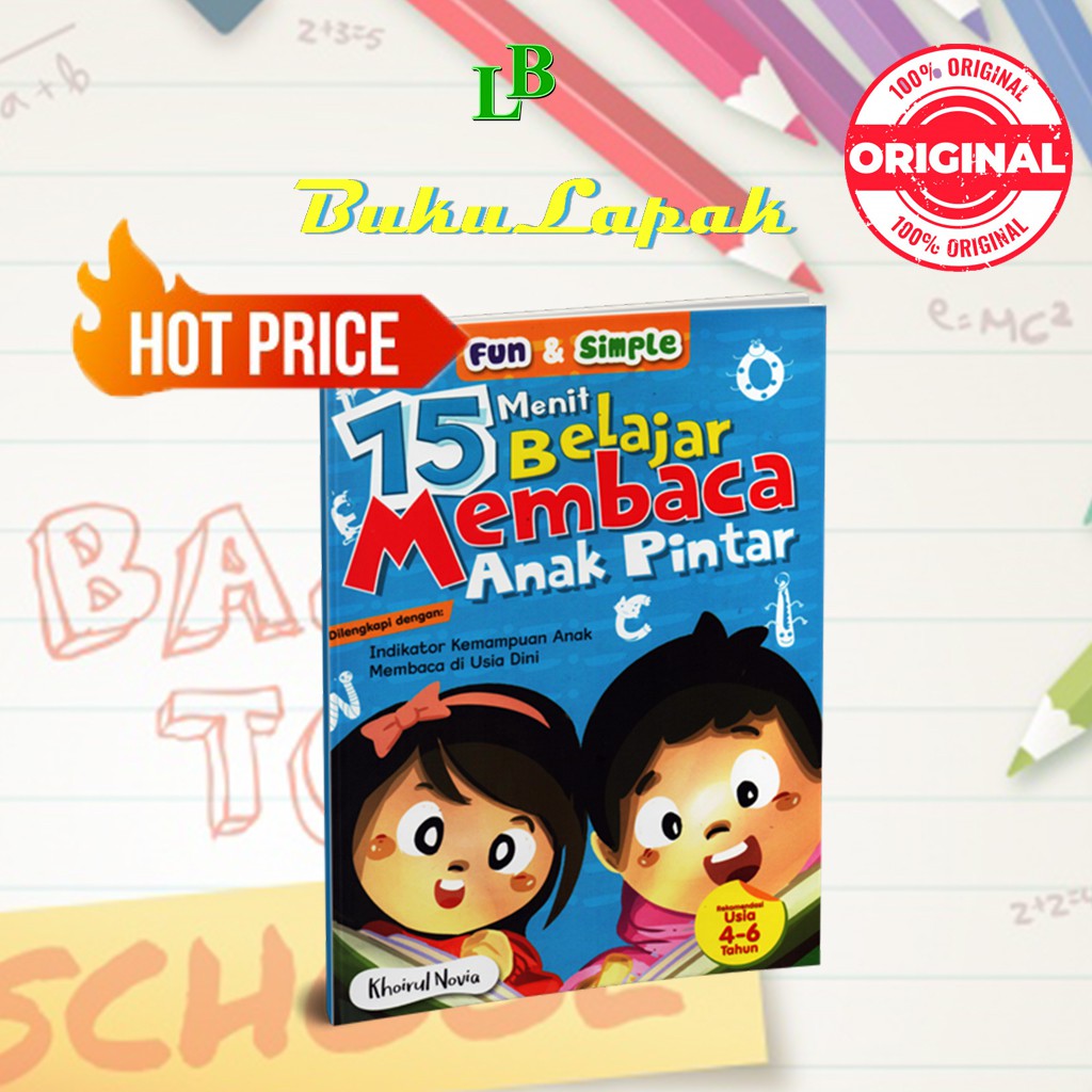 BUKU BELAJAR MEMBACA ANAK 15 MENIT BELAJAR MEMBACA ANAK PINTAR