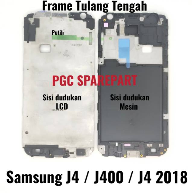 Original Frame Tulang Tengah Samsung Galaxy J4 / J400 / J4 2018 - Bezzel Bezel Bejel Tempat Dudukan 