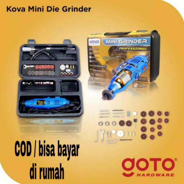 Gerinda & Bor tembok, Kayu, Besi 1 Set gratis koper box