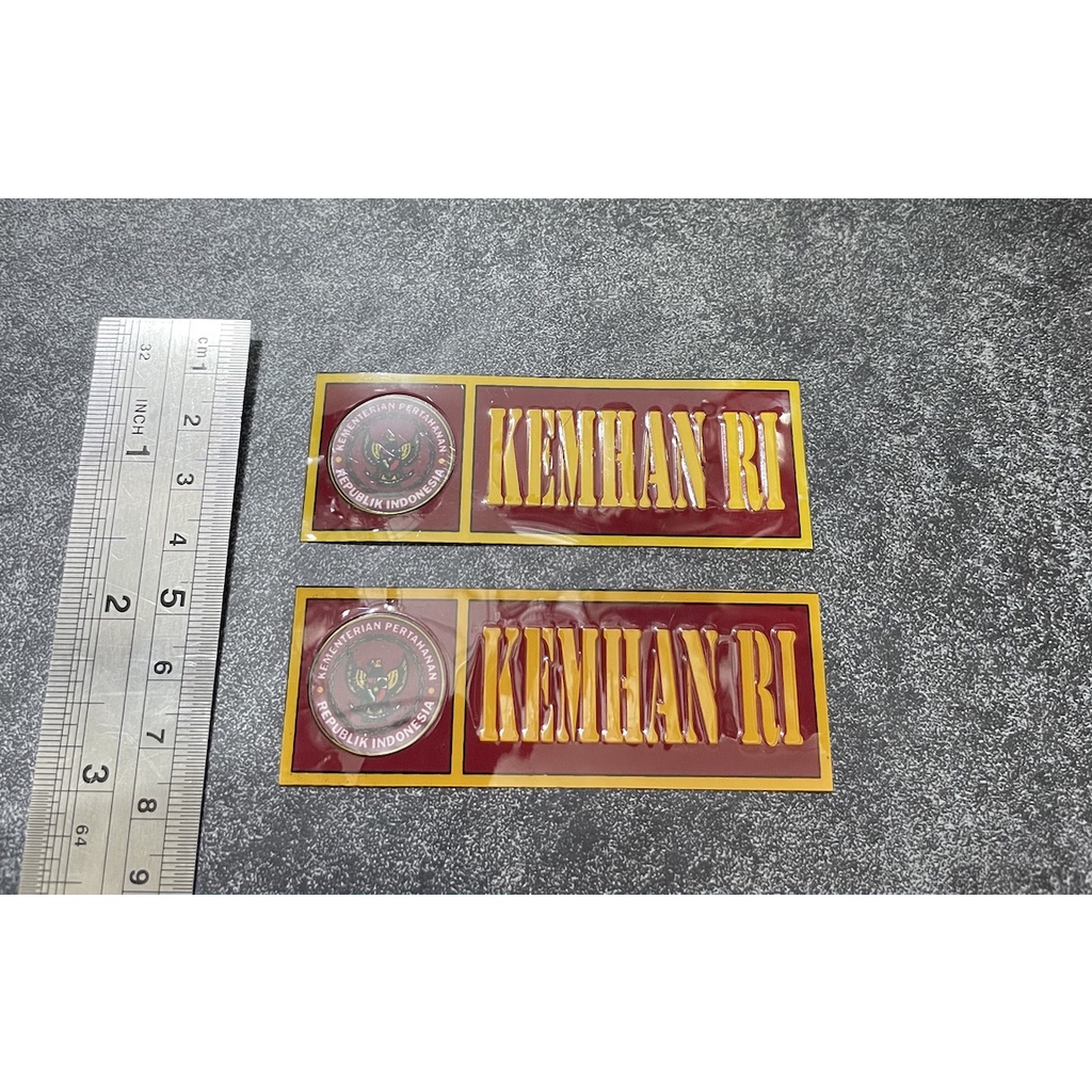 Sticker Plat Kementrian Pertahanan Baru 2022 (B) - Stiker Kemhan Baru - Sticker Plat