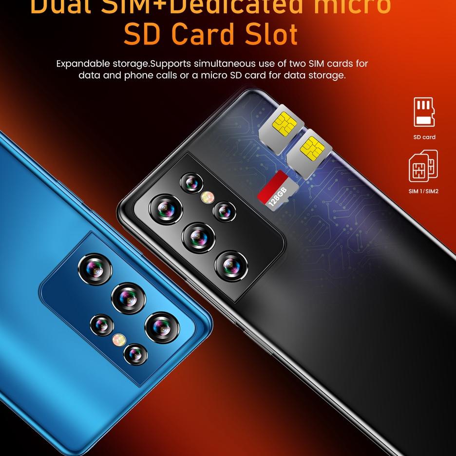 ➸ (COD) Samsong Handphone S21 Ultra 8GB+256G Hp Murah Promo Handphone Baru 5.8 inci Ponsel 5G 4G And