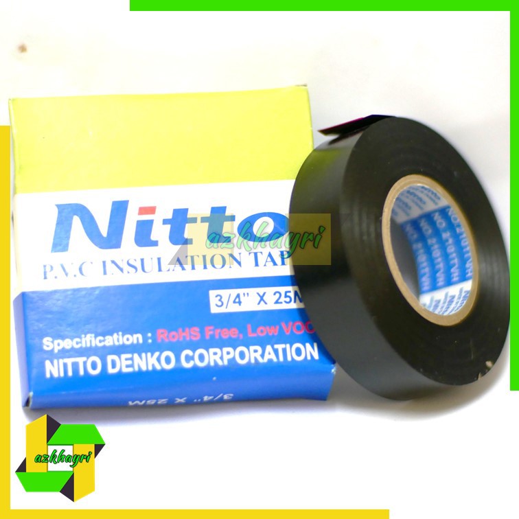 Nitto Isolasi Listrik Kabel Hitam PVC Tape