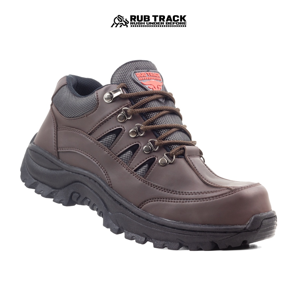 SEPATU SAFETY PRIA RUBTRACK STEGO SEPATU BOOTS PRIA SAFETY UJUNG BESI TRACKING PROYEK KERJA TOURING SEPATU GUNUNG RUB TRACK