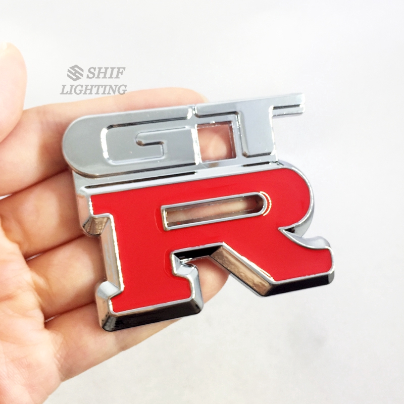 1 x Metal GTR Logo Car Auto Decorative Rear Trunk Emblem Badge Sticker Decal For NISSAN GTR