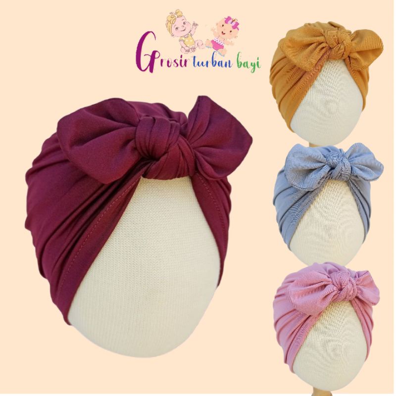 turban bayi de syaqila/turban bayi perempuan/turban bayi lucu/ciput bayi de syaqila/ciput anak lucu/