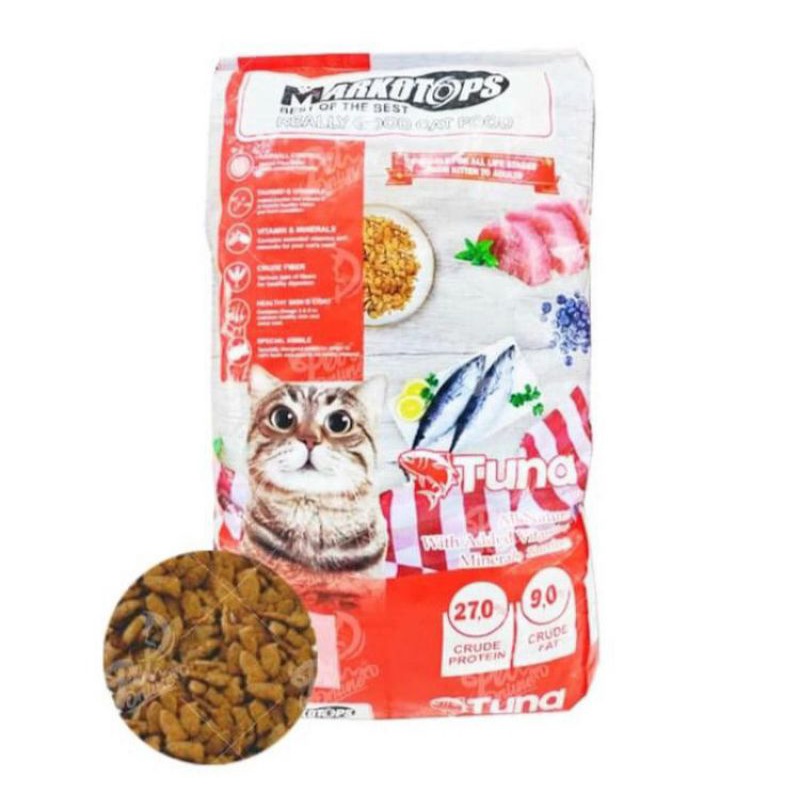 Grab gojek makanan kucing markotops 20kg Tuna