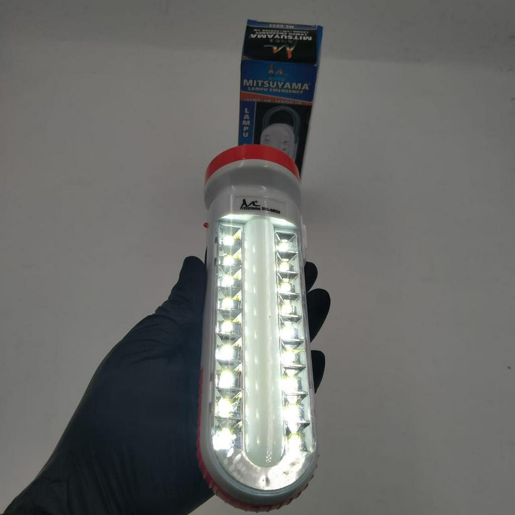 MS-6032 Lampu Led EMERGENCY Dual Function Mitsuyama Lampu Rechargeble LED Cahaya Tahan Lama