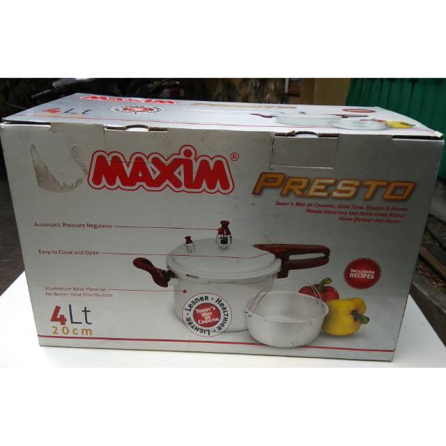 Maxim Presto 4L Alat presto Produk Terbaik Termurah Garansi Automatic Pressure Presto