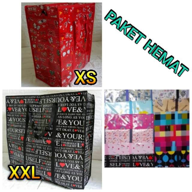 Paket Harga Hemat Tas Karung XXL+XS Tas Belanja Laundry Totebags Serbaguna Tas Jinjing Jumbo