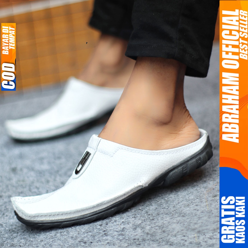 Sepatu Sandal Casual Sneakers Kulit Asli Bustong Tutong Pria CLAHS ABRAHAM