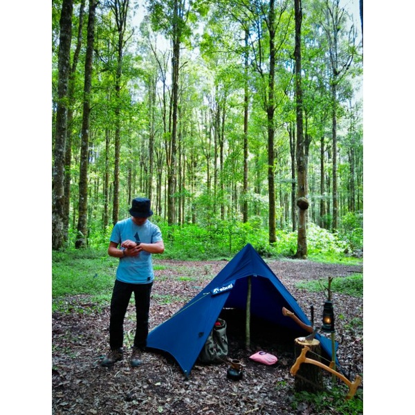 flysheet 3x3 /29loop, warna   biru navy dan hijau army.