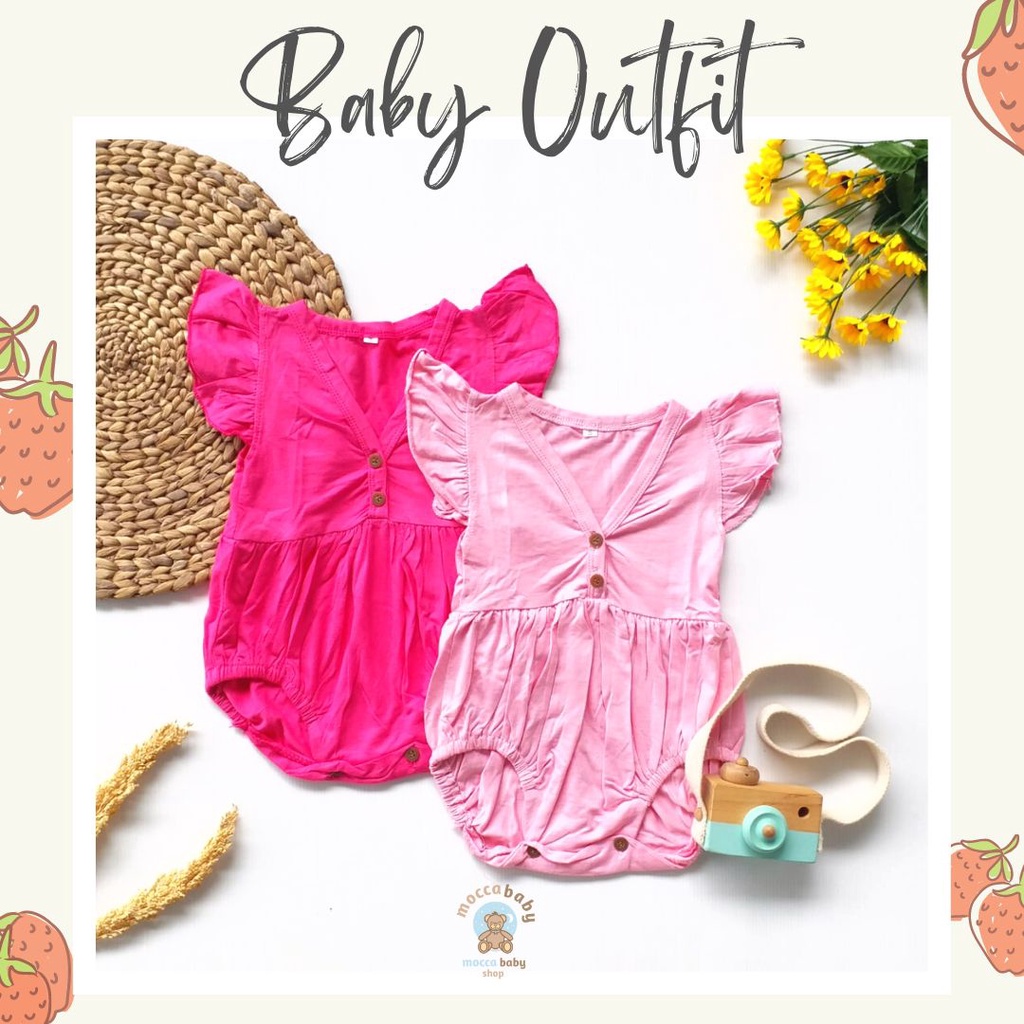 MBSS - JUMPER BABY RUFFLE / Dress Bayi Perempuan / Baju Bayi Cewek / Pakaian Bayi Perempuan Lucu