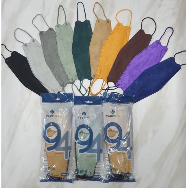 Masker KF94 rainbow warna mix isi 10pcs