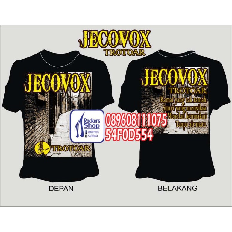 KAOS JECOVOX TROTOAR ROY JECONIAH BOOMERANG
