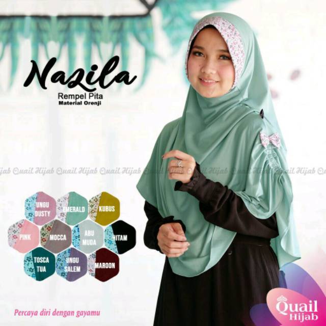 NAZILA DENIM HIJAB INSTANT ORIGINAL QUAIL HIJAB