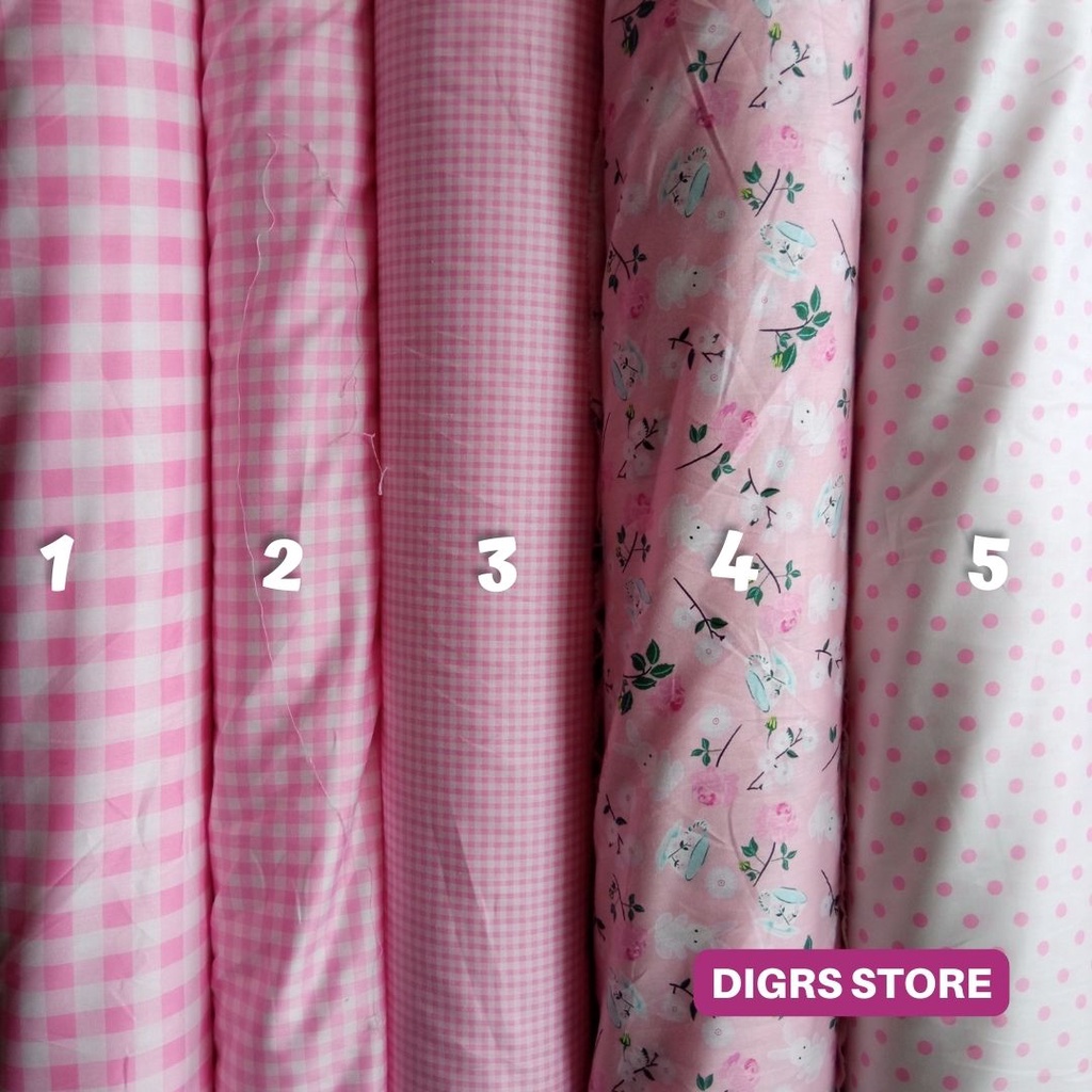 KAIN KATUN JEPANG MOTIF TOKAI SENKO / JAPAN DESIGN / KAIN MOTIF SERIES PINK / KAIN KATUN JEPANG SERI