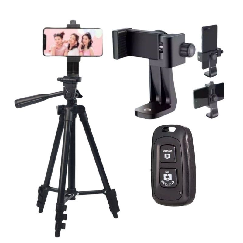 tripod bluetooth remot tripod hp plus remote bluetooth tripod hp premium plus kepala remote universal mendukung semua tripod hp kepala tripod hp atas premum