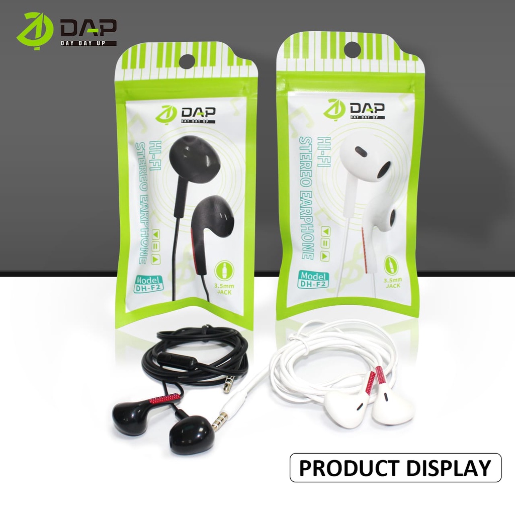 (DAP) Headset DAP MODEL DH-F2 Handsfree DAP DHF2 HI-FI STEREO EARPHONE 3,5 MM JACK