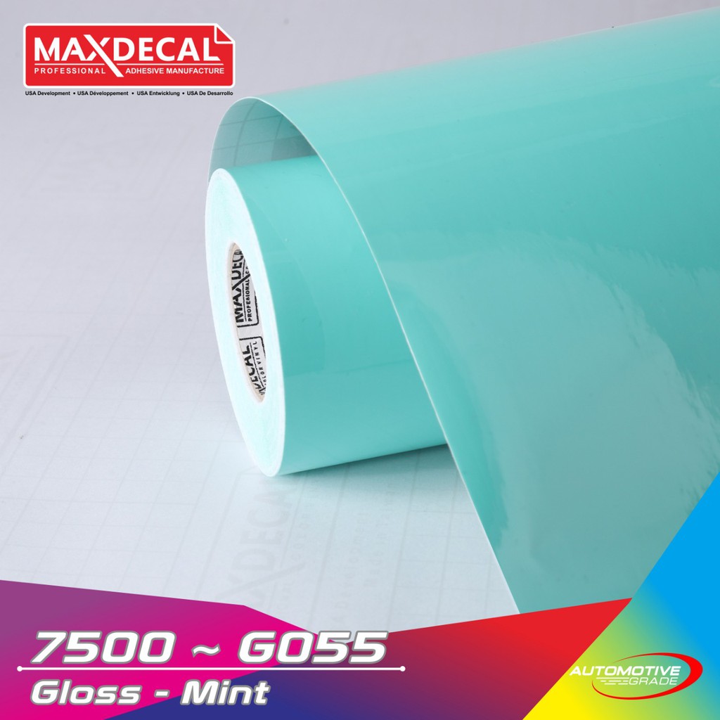 [45cm x 15m] MAXDECAL 7500 055 MINT Gloss Matte Doff Tosca Terang Biru Skotlet Variasi Vinyl Motor