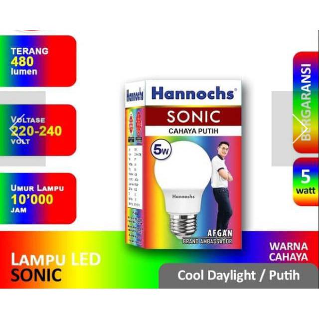 Lampu LED Hannochs Sonic 5 Watt Garansi 1 tahun