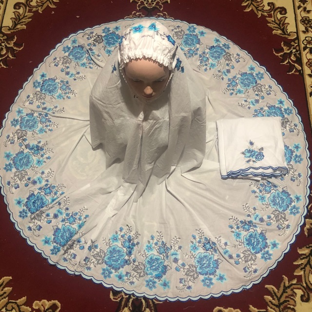 Mukena Katun Paris Jahit Strimin