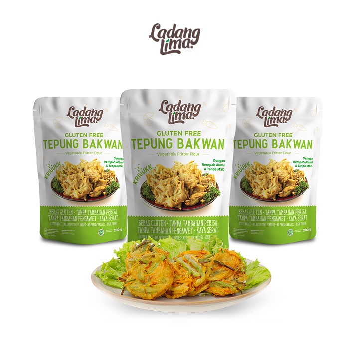 

PROMO [COD] 3pcs Tepung Bakwan Ladang Lima 200gr