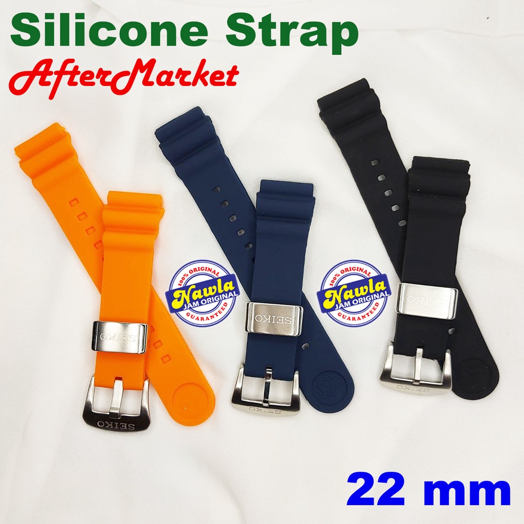 Silicone Rubber Strap Seiko AM 22 mm - Tali Jam Tangan Sporty