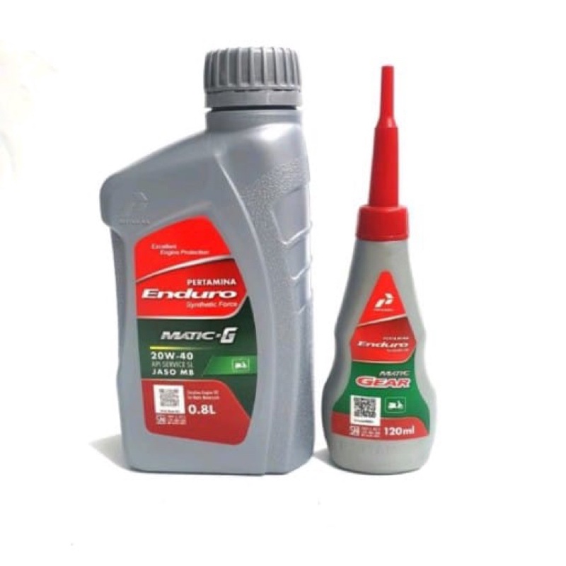 OLI ENDURO MATIC G SAE 20W-40 800 ML ORIGINAL &amp; OLI GARDAN ENDURO 120 ML ORIGINAL (PAKET OLI)