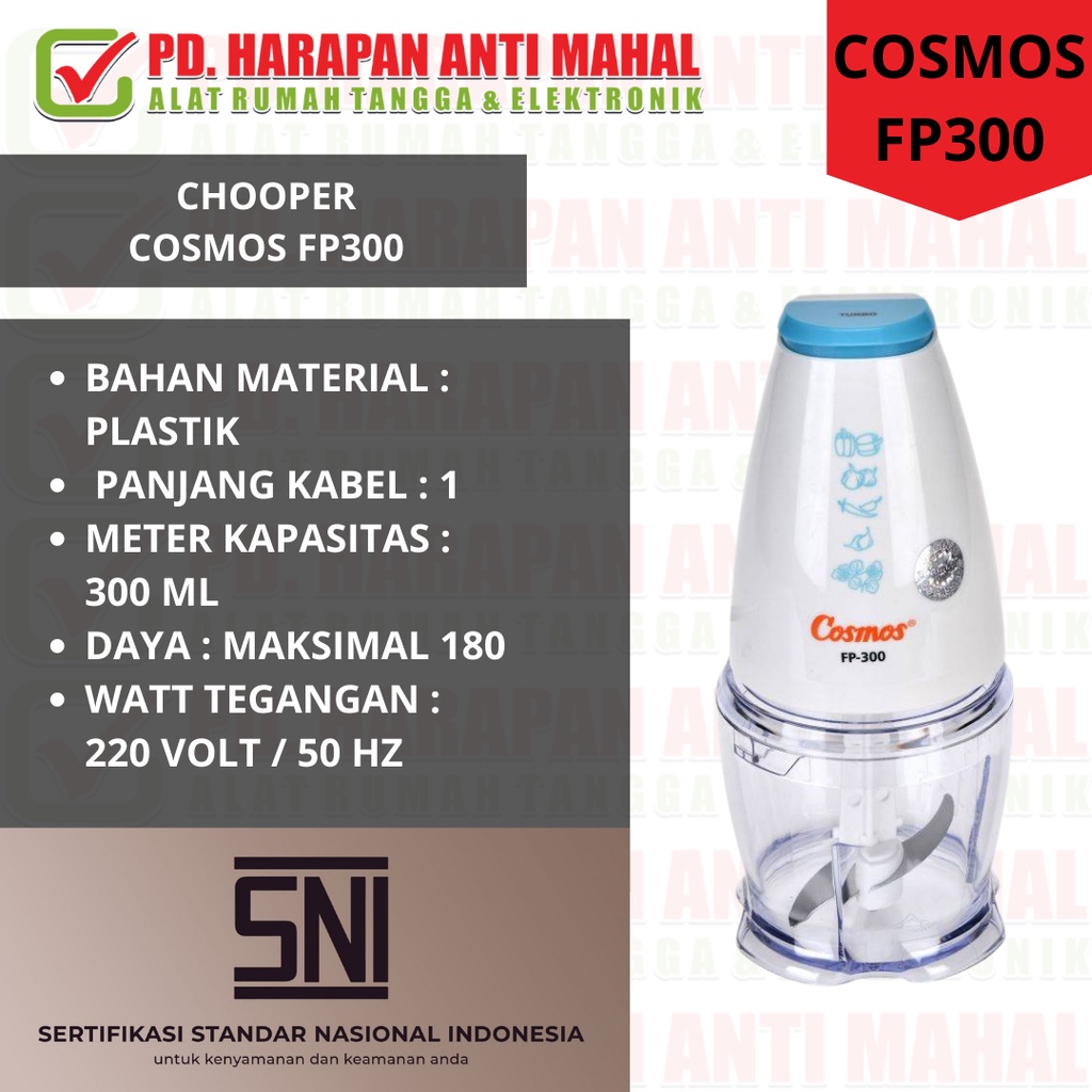 CHOOPER COSMOS FP300/ PENGHALUS MAKANANAN COSMOS FP300/FOOD PROCESSORS COSMOS FP300/ CHOOPER MINI CO