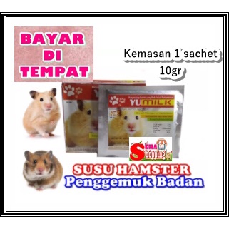 

Susu Hamster Penggemuk Badan Hamster Sugar Glider YUMILK - Kemasan 1 Sachet 10 Gram