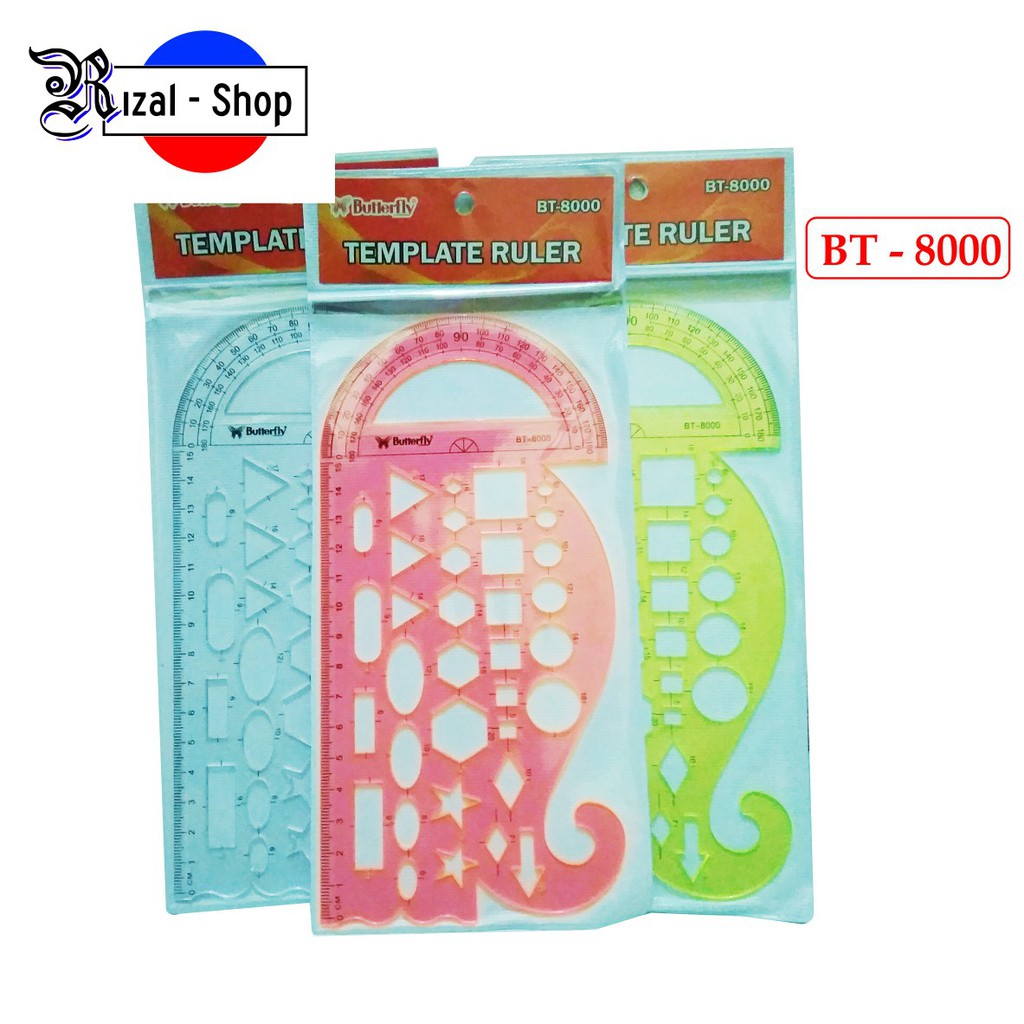 

Penggaris Butterfly Template Ruler BT-8000 Cetakan