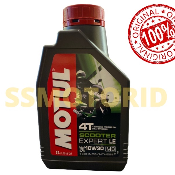 Oli Motul Scooter Expert LE 4T 10W-30 Oli Pelumas Motor 1 Liter - Oli Mesin Motor Matic Metik Scoote