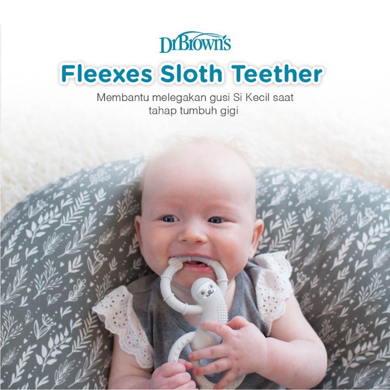 Dr Brown's Sloth Long Limbed Silicone Teether - DrBrown