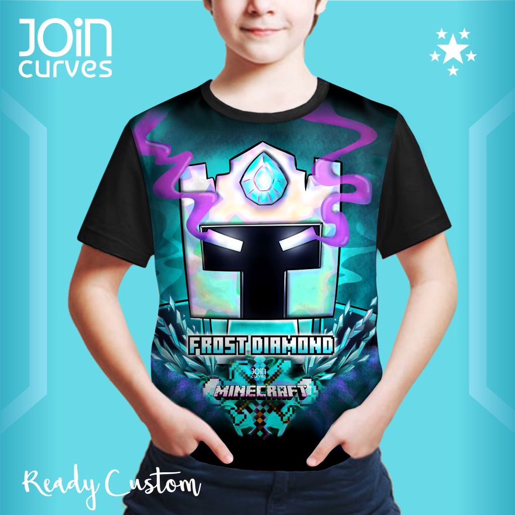 Kaos Anak MINECRAFT Frost Diamond Face Best Art I joincurves