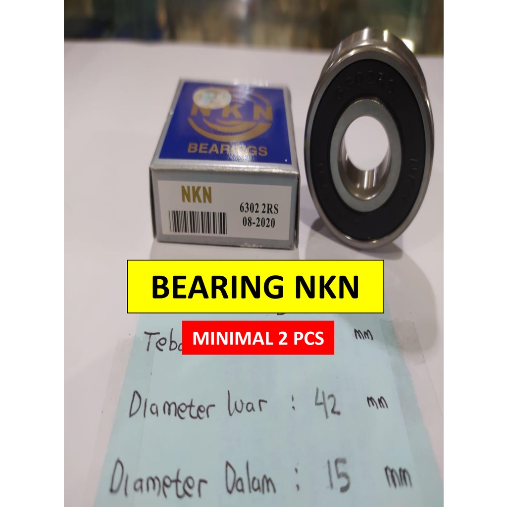 Bearing NKN - Minimal 2 Pcs - Spare Part Gulung Dinamo Pompa Air