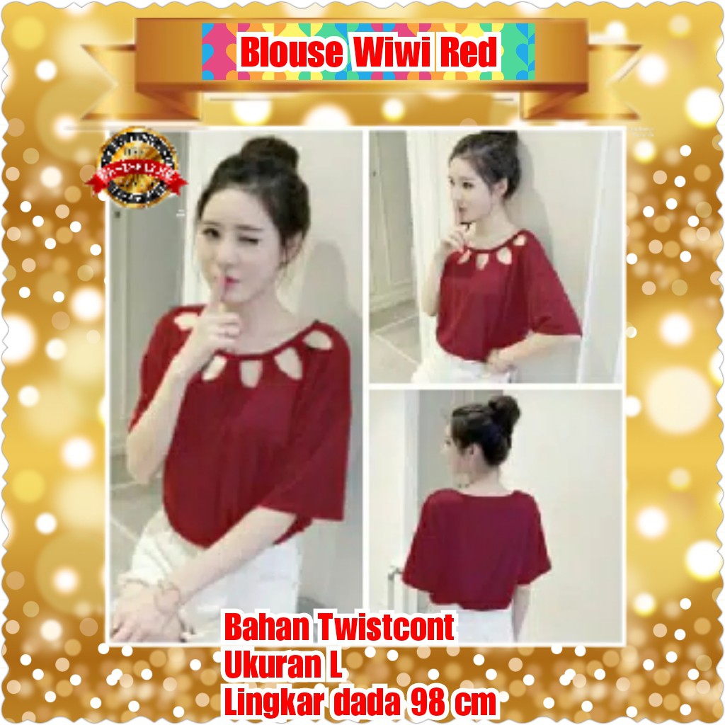 BLOUSE WIWI / RED / BLACK / TERPOPULER / TERLARIS